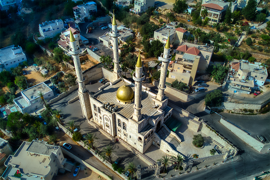 Мечеть имени Ахмата Кадырова в Абу-Гоше до&nbsp;обстрела