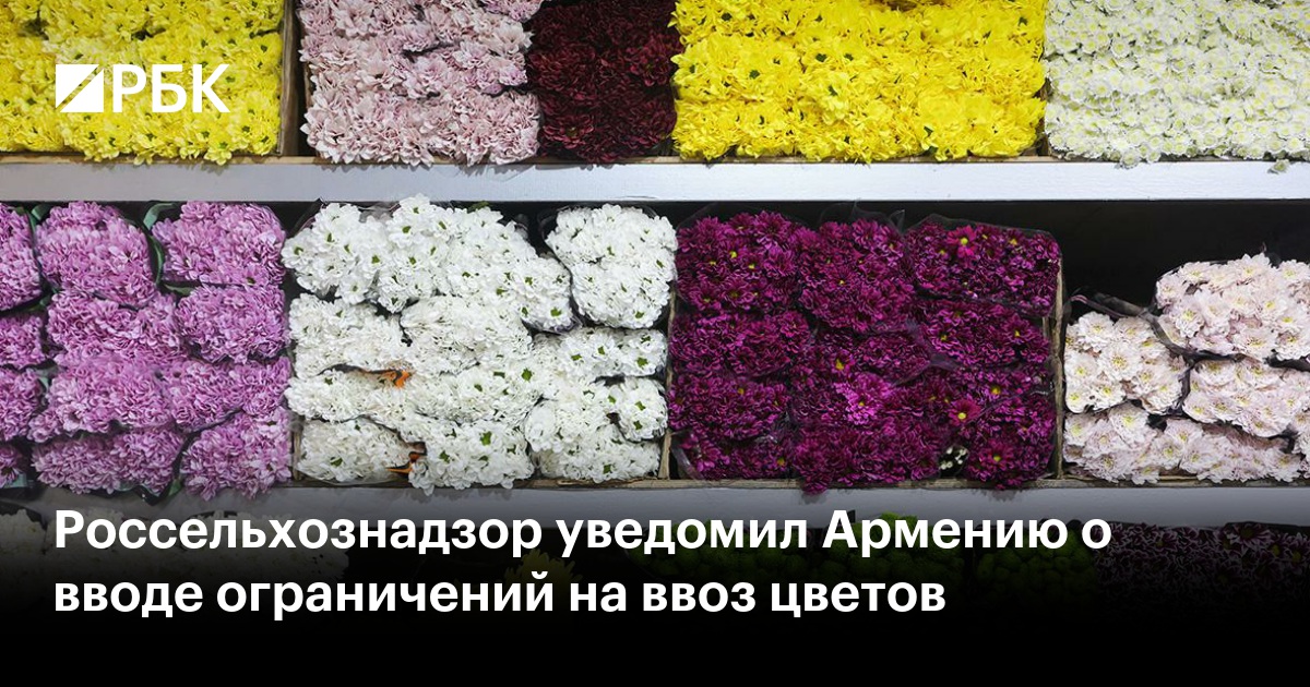 Россельхознадзор уведомил Армению о вводе ограничений на ввоз цветов