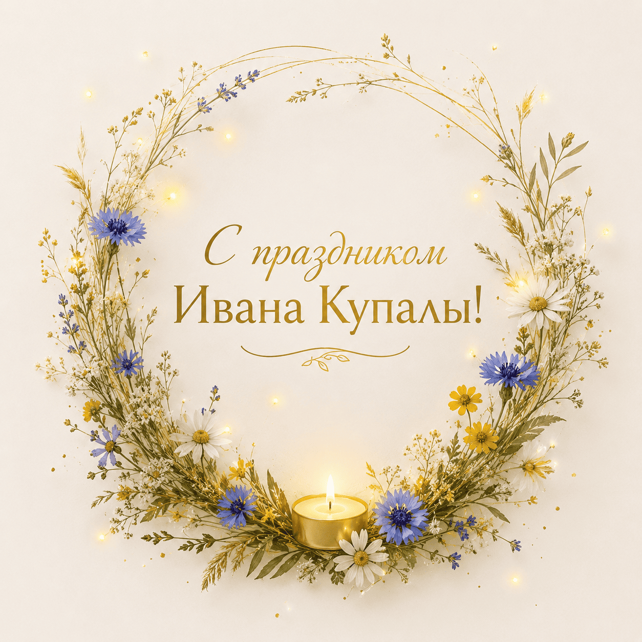 Открытка с днем Ивана Купалы