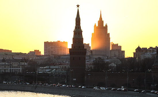 Вид на&nbsp;Кремль и&nbsp;здание МИД России
