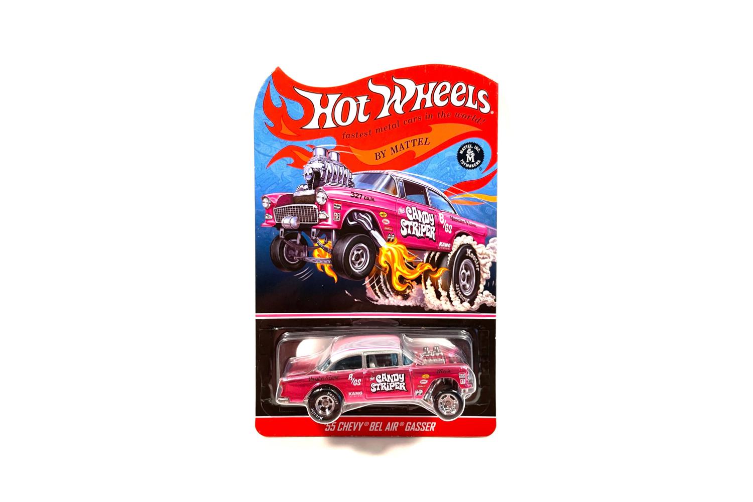 Модель Hot Wheels RLC &lsquo;55 Chevy Bel Air Gasser &laquo;Candy Striper&raquo;, цены на которую стартуют от $1,5 тыс. Машинка с номером 00001 была продана за $17 тыс.