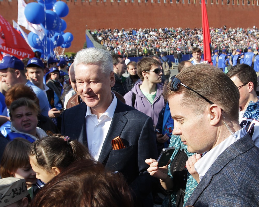 Мэр Москвы Сергей Собянин (слева)