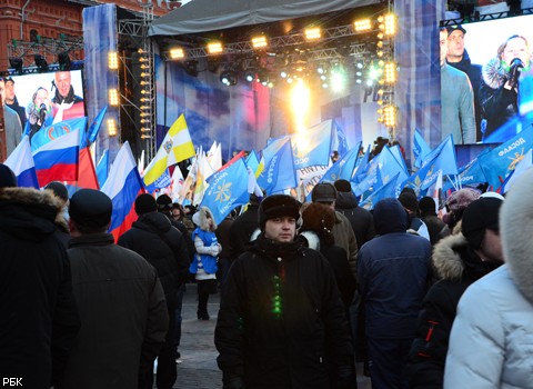 Митинг в поддержку В. Путина на Манежке