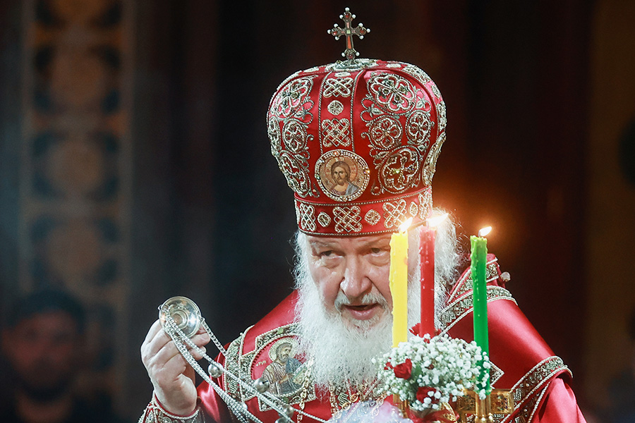 Патриарх Московский и всея Руси Кирилл провел пасхальную службу в храме Христа Спасителя
