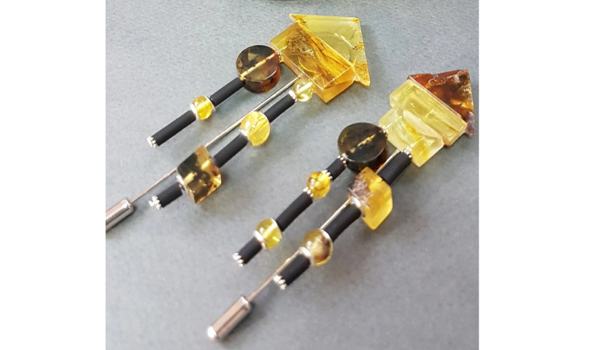 Серьги из янтаря от бренда Proamber