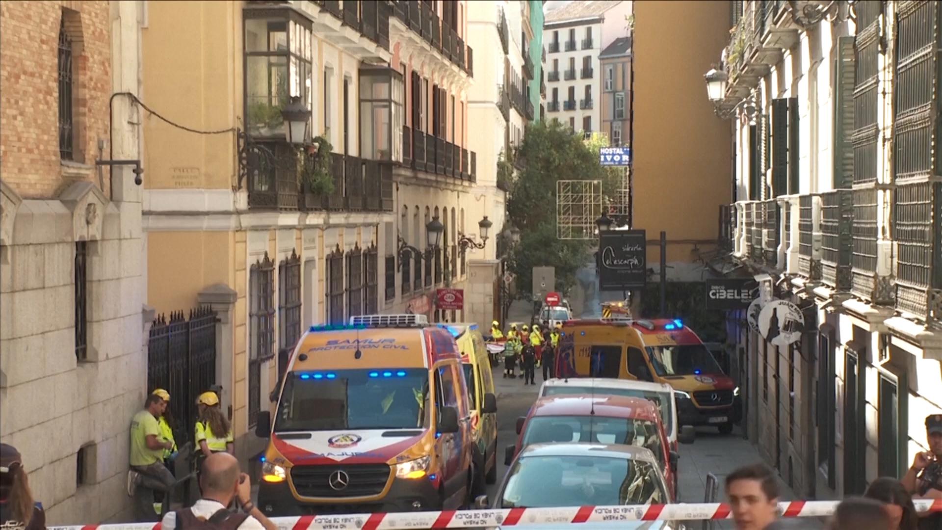 В центре Мадрида обрушилось здание