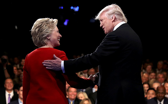 Кандидаты в президенты США&nbsp;​Хиллари Клинтон и Дональд Трамп


