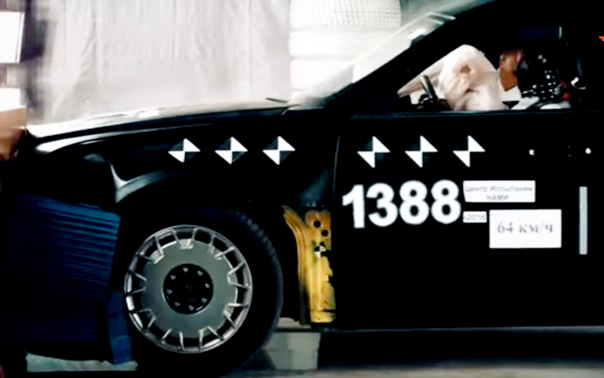 Краш-тест седана Aurus показали на видео