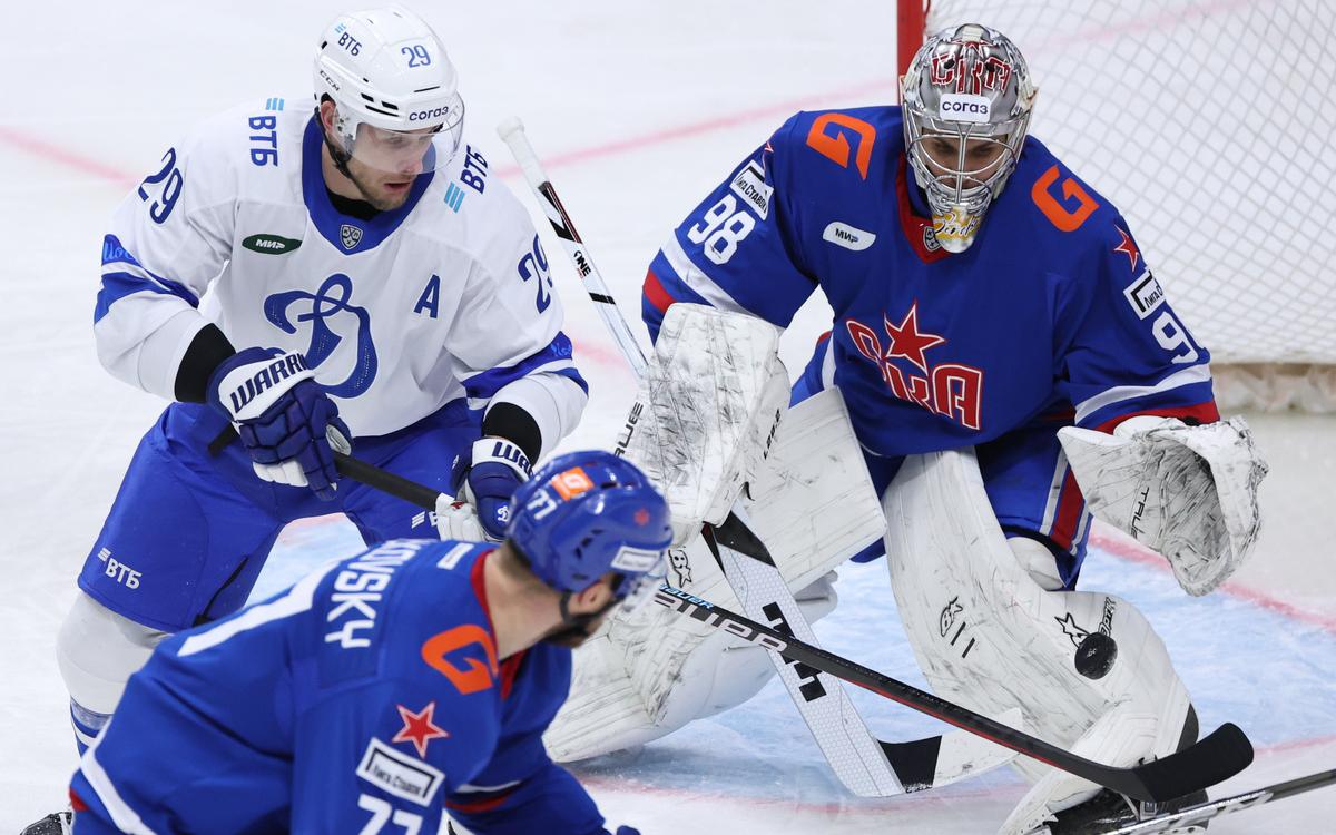 СКА одержал девятую победу подряд в КХЛ, обыграв московское «Динамо» :: Хоккей :: РБК Спорт