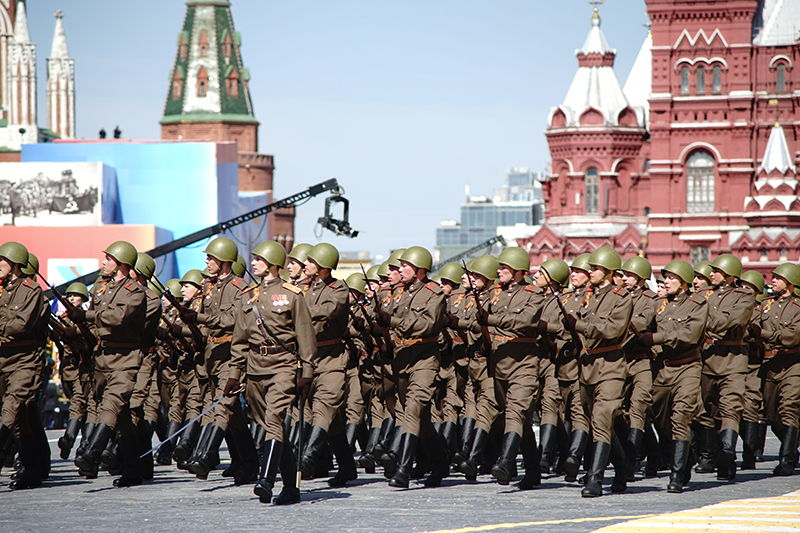 Празднование Дня Победы в Москве.