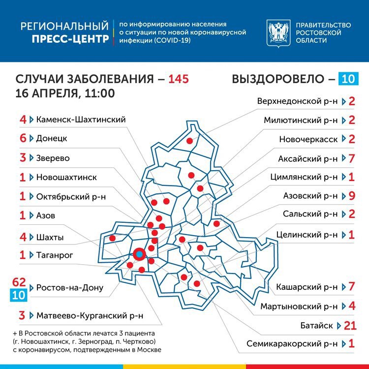 На Дону за сутки зарегистрировали 41 нового больного коронавирусом