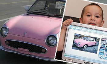 Трехлетний мальчик купил Nissan Figaro в Интернете