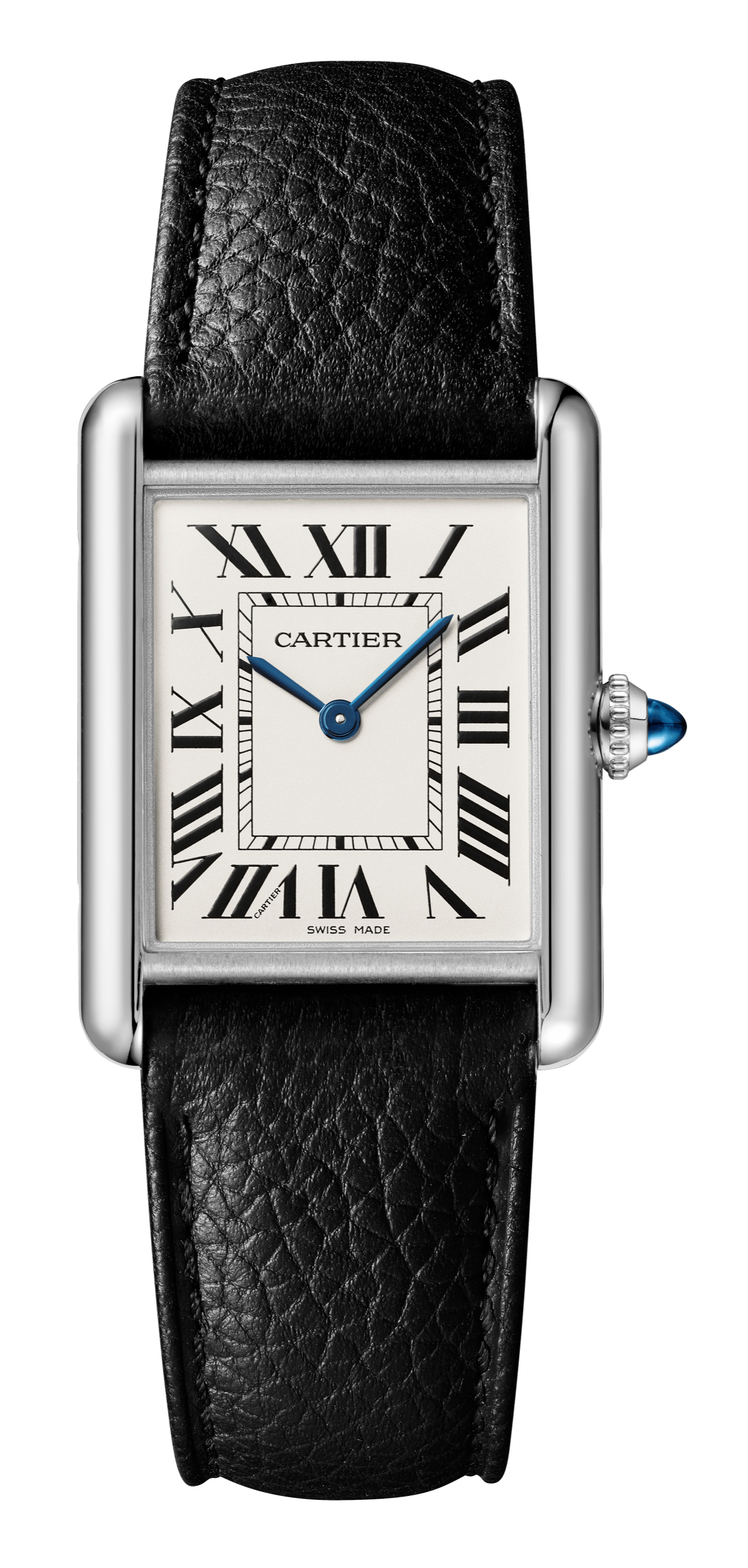 Часы Tank Must на кожаном ремешке, Cartier