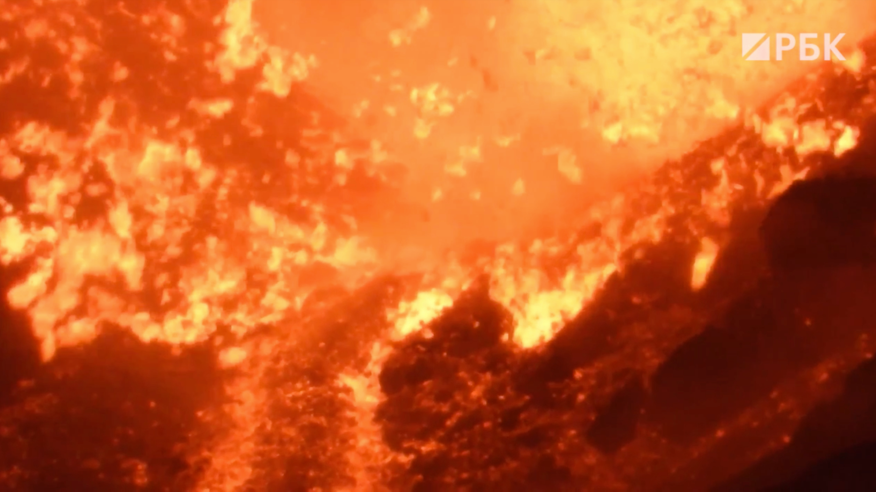 Извержение вулкана Этна на Сицилии. Видео