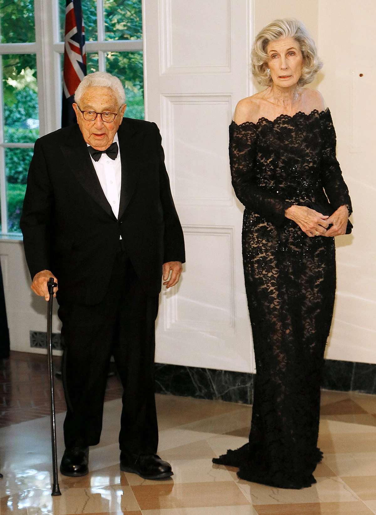 Генри и Нэнси Киссинджер на ужине в Белом доме, 20 сентября 2019 года