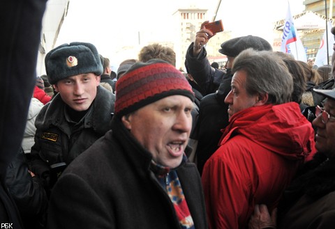 Митинг "За честные выборы" на Новом Арбате