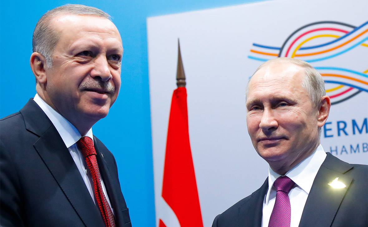 Реджеп Эрдоган и Владимир Путин (слева направо)