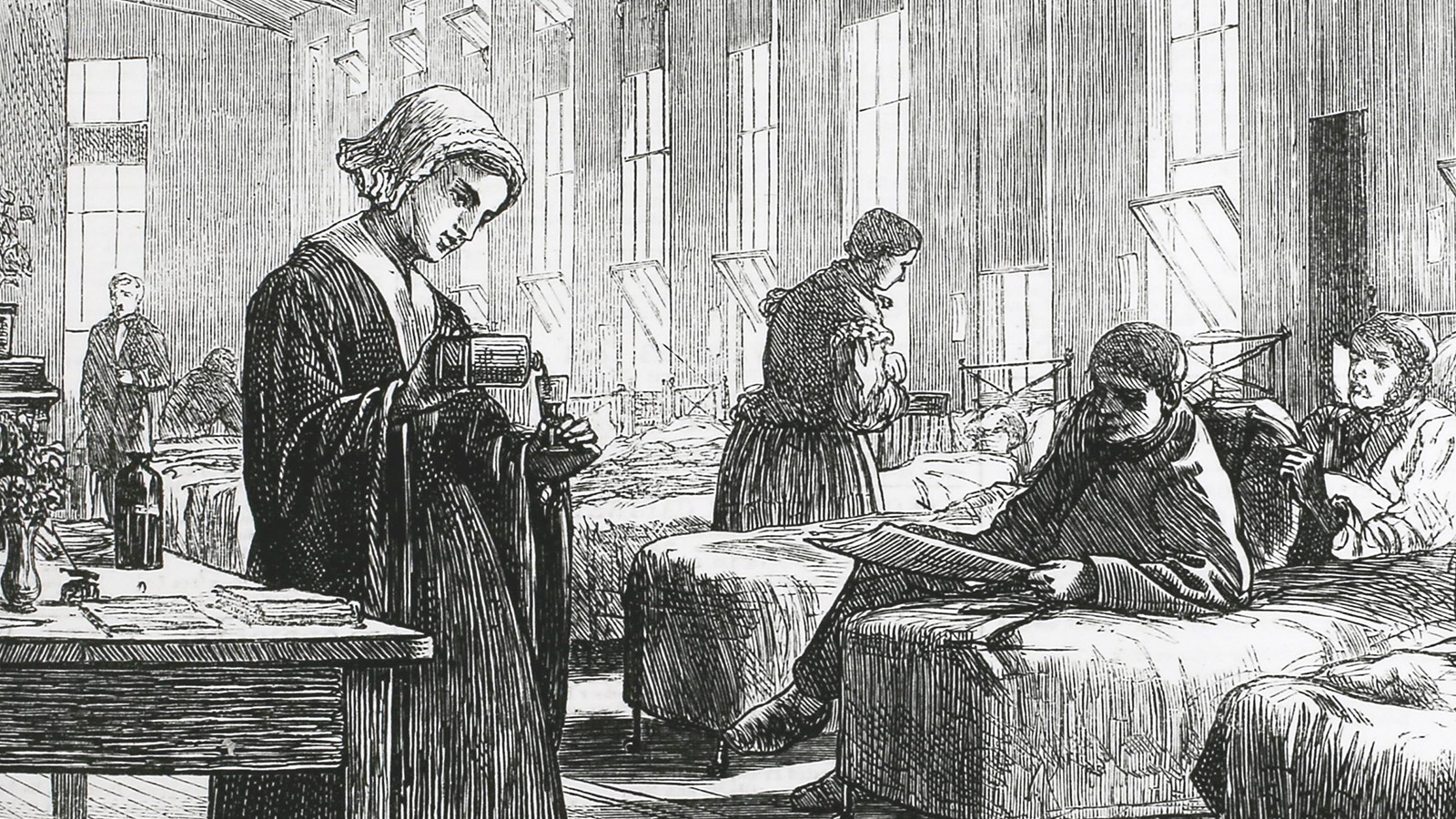 <p>Больница в Лондоне с лазаретом для зараженных оспой. Гравюра, примерно 1820 год&nbsp;<br />
&nbsp;</p>
