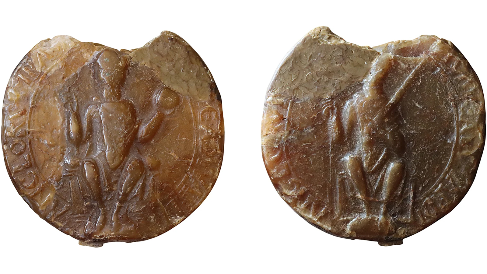 Оттиск печати Сен-Дени с изображением Эдуарда Исповедника