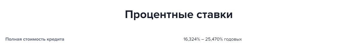Скриншот предложения по кредиту наличными с сайта Газпромбанка