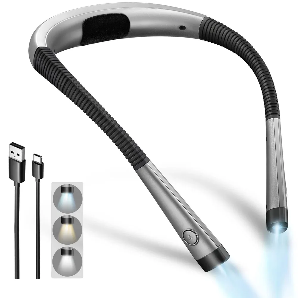 Необычная, но удобная форма светильника Glocusent LED Neck Reading Light &mdash; можно читать даже ночью