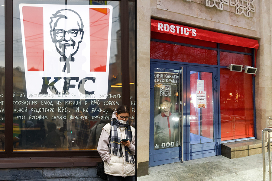 В конце октября 2022 года американская Yum! Brands начала процесс передачи прав владения на сеть ресторанов быстрого питания KFC ижевскому франчайзи ООО «Смарт сервис ЛТД». После завершения сделки последний получит 70 ресторанов сети и станет франчайзером для 1058 партнерских точек. В декабре польский ресторанный холдинг Amrest Group сообщил о продаже 215 ресторанов KFC, которыми владел по франшизе, ООО «Альмира» за €100 млн.
В январе 2023 года на некоторых московских ресторанах KFC начали менять вывески на Rostic's. В пресс-службе компании «Юнирест» (ранее ООО «Ям ресторантс Раша»), управляющей брендами «Ростикс» и KFC в России, заявили, что компания сейчас только тестирует разные варианты логотипов.
Первый «Ростик’с» появился в России еще в 1993 году. В 2005 году владелец сети «Ростик Групп» и Yum! Brands договорились о развитии объединенного бренда «Ростик’с — KFC». Еще через пять лет Yum! Brands полностью выкупила бизнес и сеть продолжила развиваться под брендом KFC.