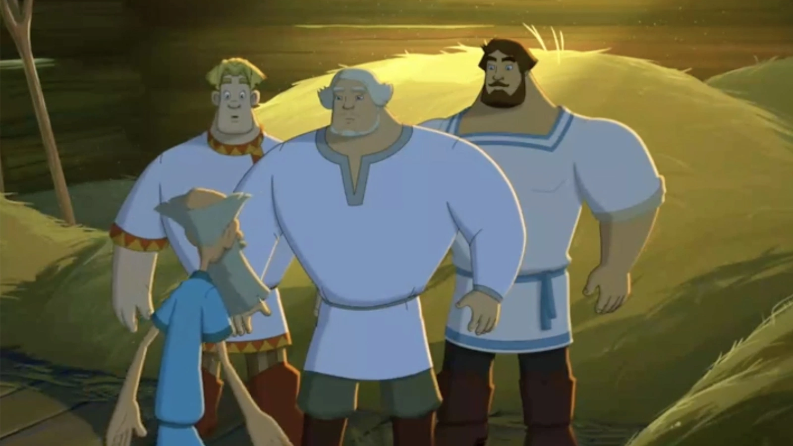 Кадр из анимационного фильма «Три богатыря и свет клином» (2025)