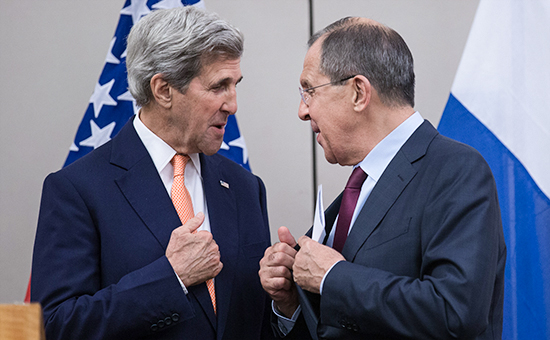 Глава МИД России Сергей Лавров и&nbsp;госсекретарь США Джон Керри
