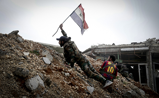 Солдат сирийской армии на востоке Алеппо


