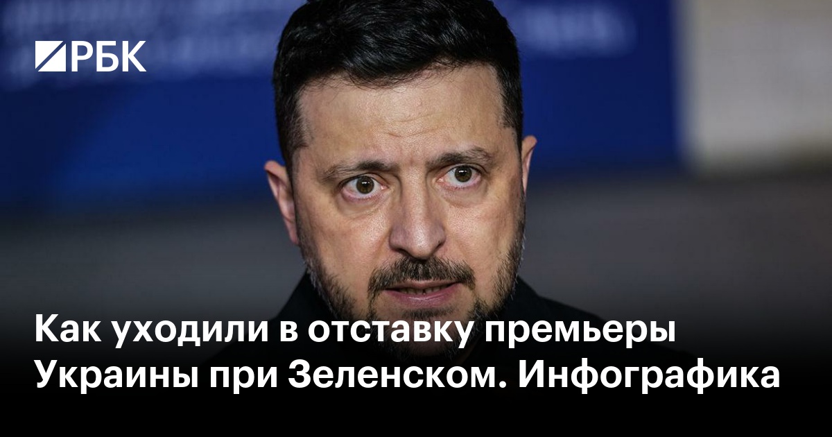 Как уходили в отставку премьеры Украины при Зеленском. Инфографика