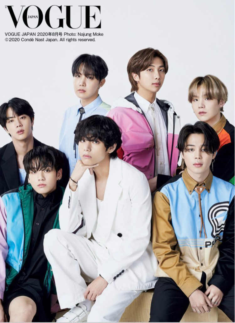 Группа BTS в Prada на обложке японского Vogue, лето 2020