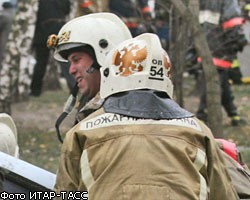 В центре Москвы горит жилой дом