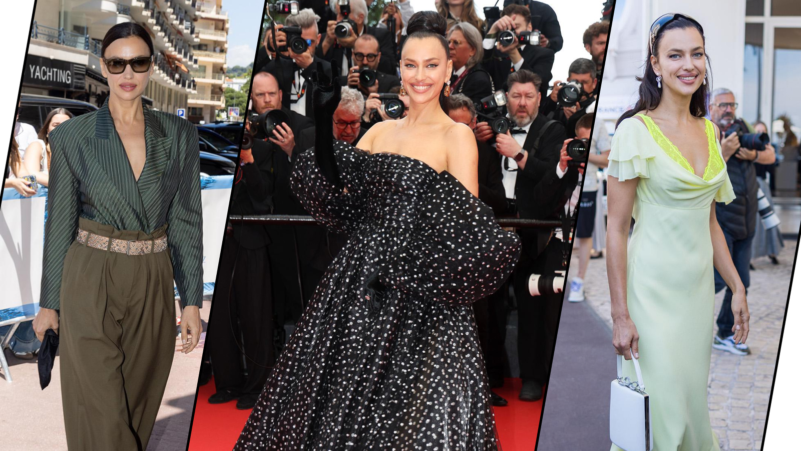 Ирина Шейк на 78-м Каннском кинофестивале продемонстрировала несколько эффектных образов