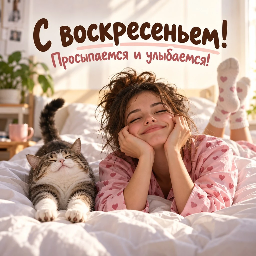 Забавная открытка с воскресеньем