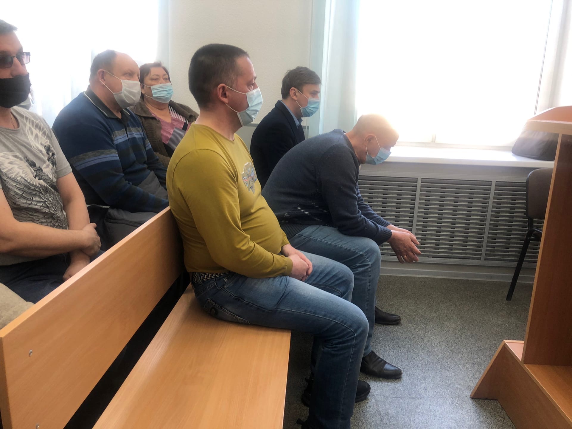 Обвиняемые (от окна): Сергей Агеев, Вячеслав Хильков и Разиф Исмакаев