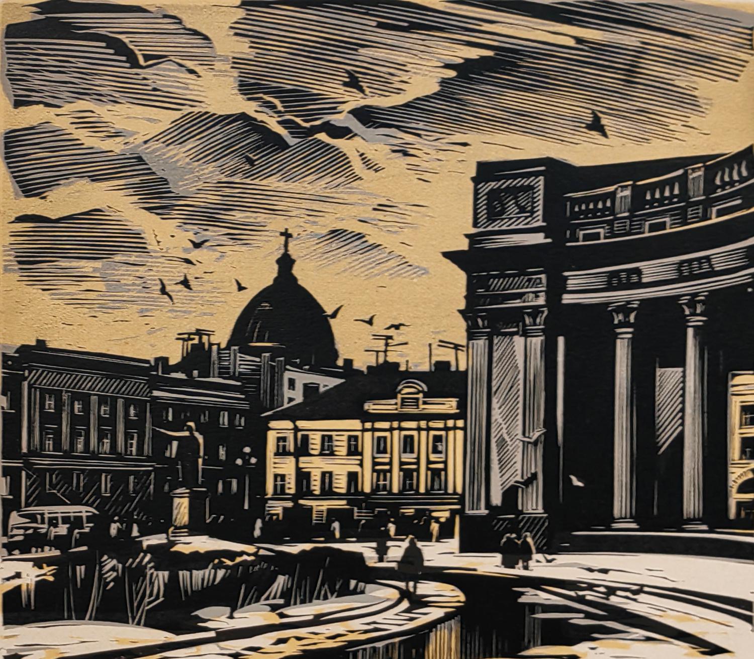 Андрей Ушин. «Колоннада Казанского собора», 1960-е гг