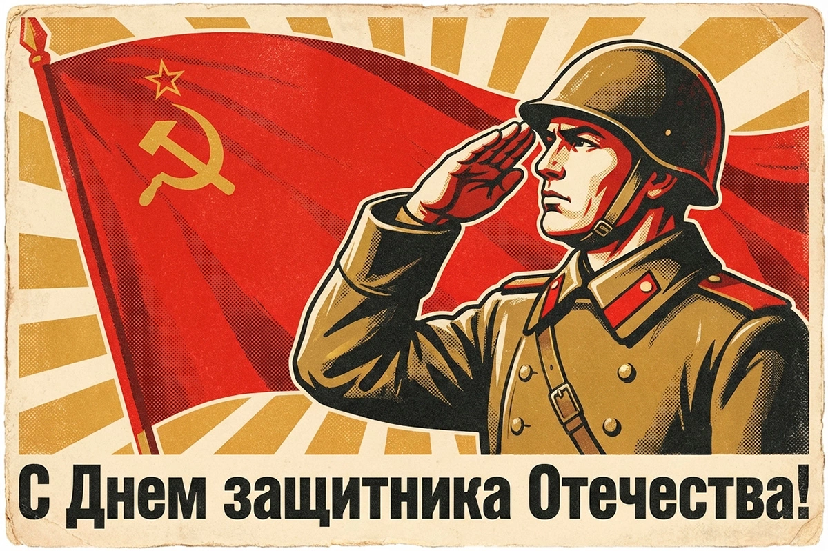 15 вариантов открыток с Днем защитника Отечества в 2026 году