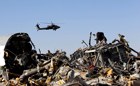 Обломки самолета А321 в Египте