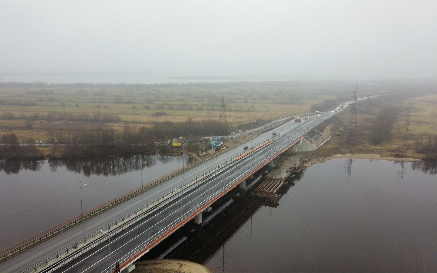 Реконструированный мост через реку Исакогорку на трассе М-8 &laquo;Холмогоры&raquo;