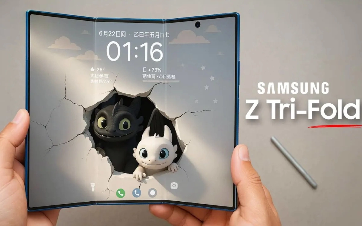 Предполагаемый дизайн Samsung Galaxy Z TriFold