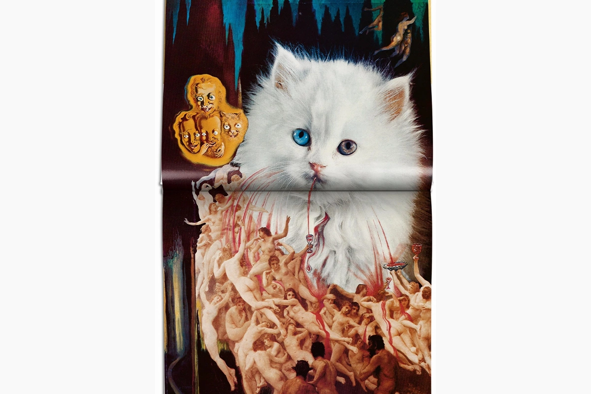 Одной из самых тиражируемых стала картина Дали «Кот с усами, любящими вино»