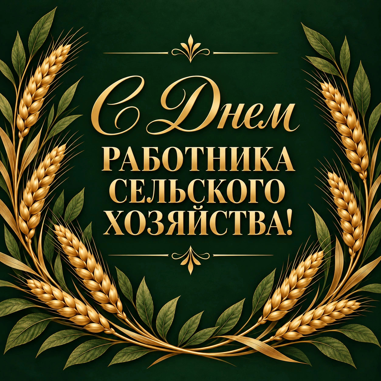 Праздничная открытка ко Дню работника сельского хозяйства