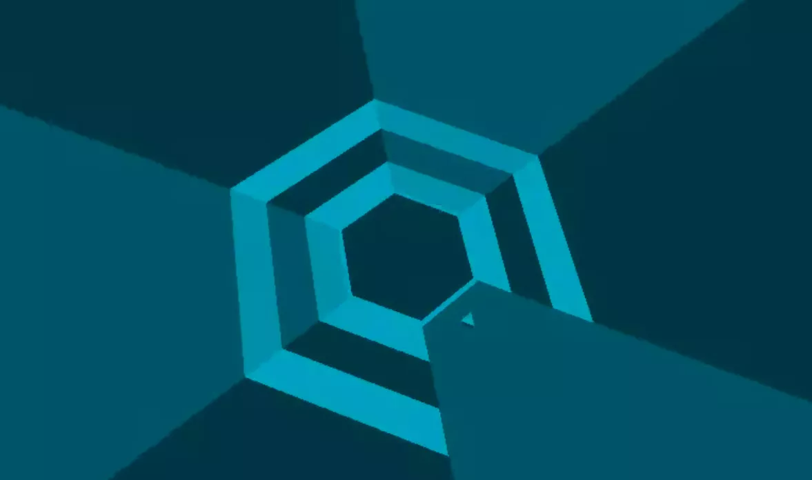 Скриншот из игры Super Hexagon