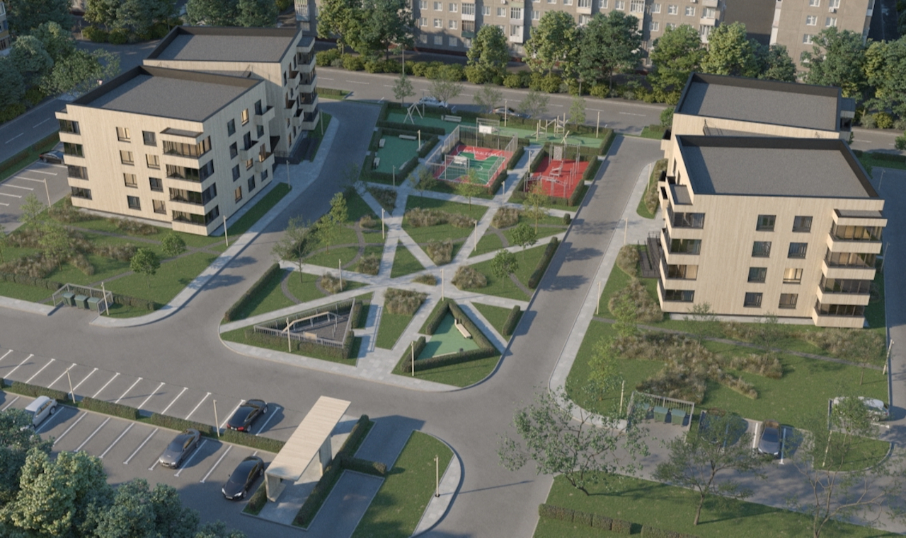 &nbsp;Визуализация многоэтажных домов из CLT в Соколе Вологодской области