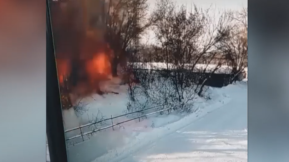 Кадры взрыва на фекальной станции в Оренбургской области. Видео