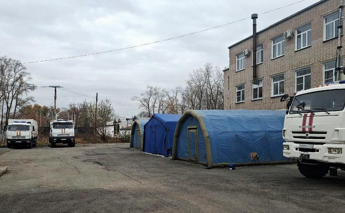 Работа психологической службы МЧС России непосредственно на месте происшествия в Копейске