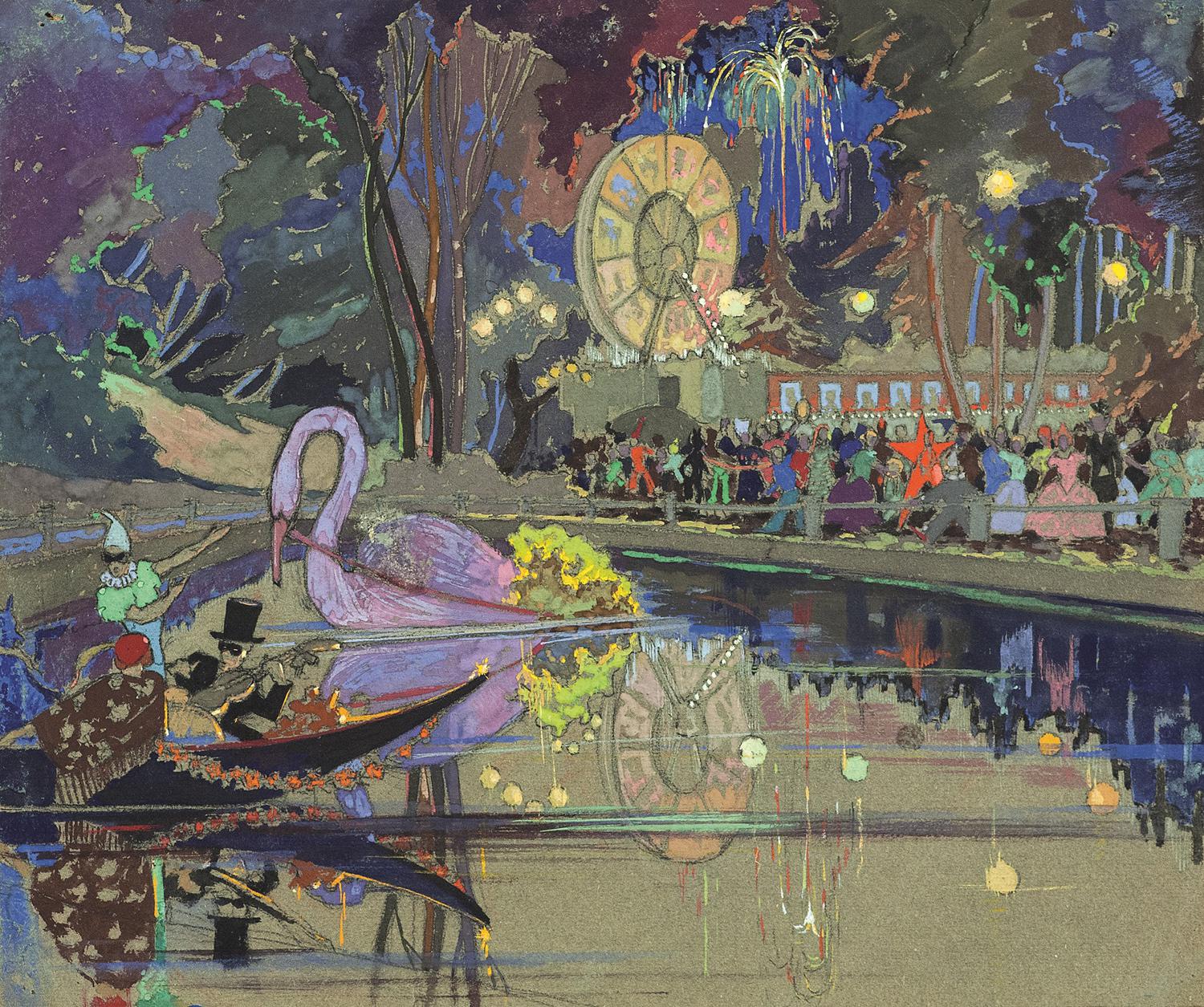 Борис Тимин,&nbsp;&laquo;Карнавал в парке культуры и отдыха&raquo;,&nbsp;1930-е. Воронежский областной художественный музей им. И. Н. Крамского