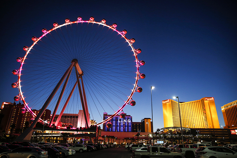 С марта 2014 года самым высоким (167,5 м) и&nbsp;самым дорогим ($180 млн) колесом в&nbsp;мире является High Roller в&nbsp;Лас-Вегасе. Оно располагается рядом&nbsp;с&nbsp;тремя известными казино: Caesars Palace, Flamingo Las Vegas и&nbsp;The Quad Resort &amp; Casino.
