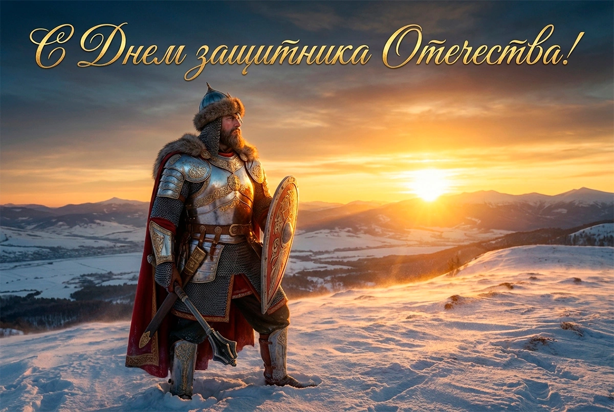 15 вариантов открыток с Днем защитника Отечества в 2026 году
