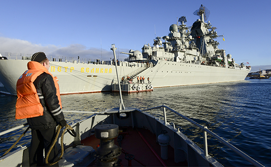 Атомный ракетный крейсер &laquo;Петр Великий&raquo;, сентябрь 2013 года
